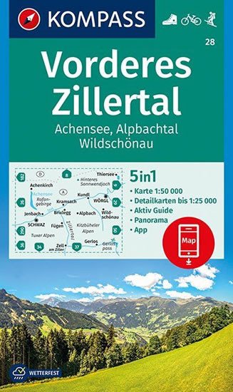 VORDERES ZILLERTAL, ACHENSEE, ALPBACHTAL 1:50 000 (28)