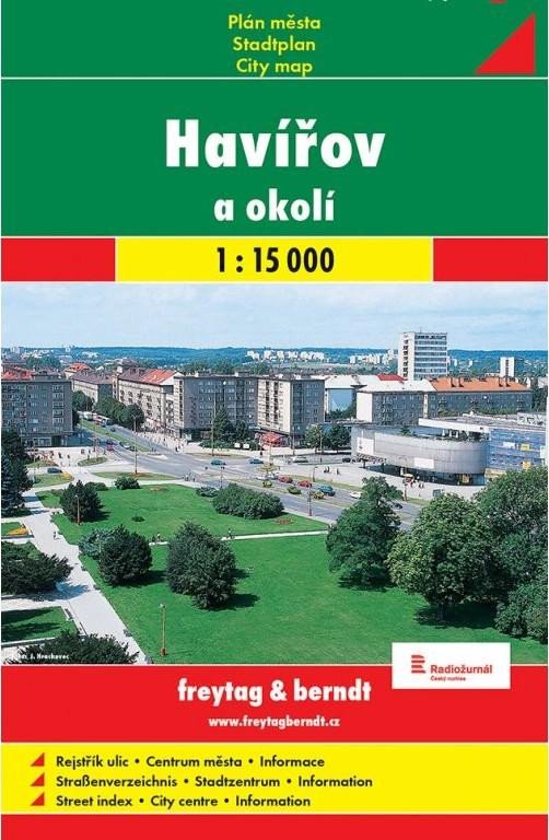 HAVÍŘOV A OKOLÍ 1:15 000 PLÁN MĚSTA