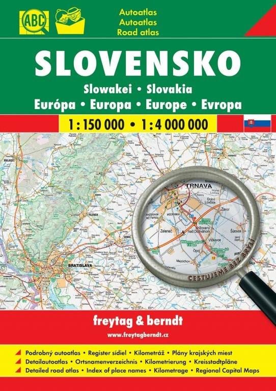 SLOVENSKO 1:150 000 AUTOATLAS (+EVROPA 1:4MIL.)