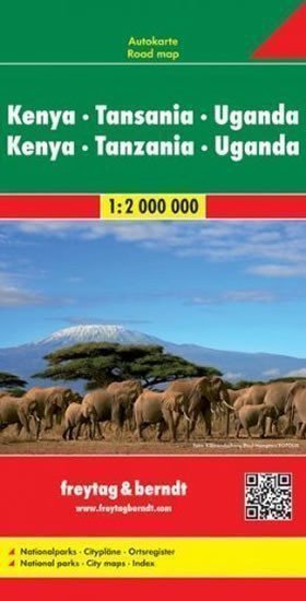 KENYA, TANSANIA, UGANDA 1:2 000 000  SLEVA Z 238,-