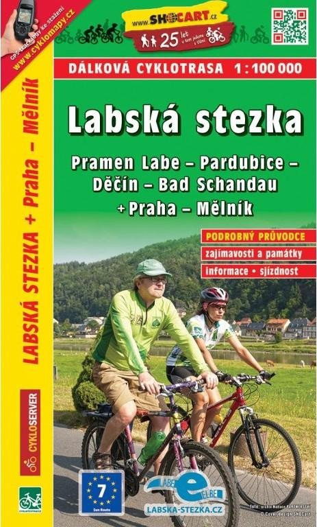 LABSKÁ STEZKA 1:100 000 DÁLKOVÁ CYKLOTRASA MAPA