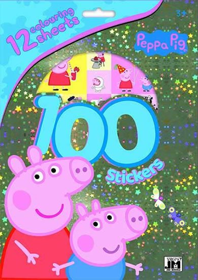 PRASÁTKO PEPPA 100 SAMOLEPEK S OMALOV.