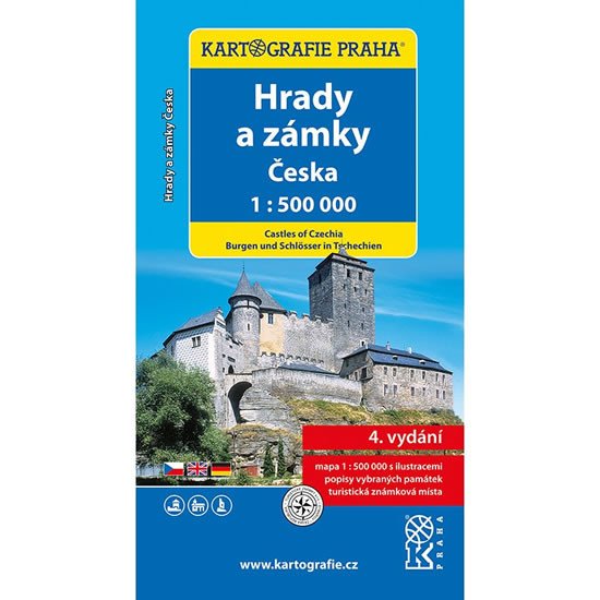 HRADY A ZÁMKY ČESKA 1:500 000 AUTOMAPA