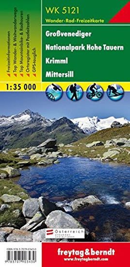 GROSSVENEDIGER,NATIONALPARK HOHE TAUERN 1:35 000 MAPA