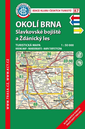 OKOLÍ BRNA SLAVKOVSKÉ BOJIŠTĚ 1:50 000 (87)