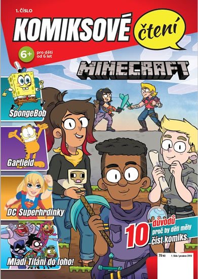 KOMIKSOVÉ ČTENÍ 1 MINECRAFT, SPONGEBOB, GARFIELD,