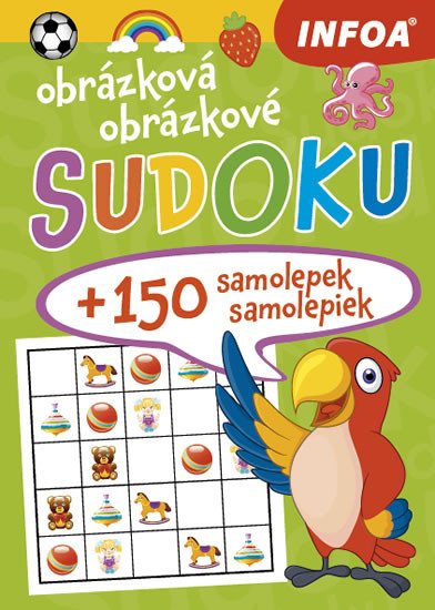 SUDOKU PRO DĚTI + 150 SAMOLEPEK ZELENÝ