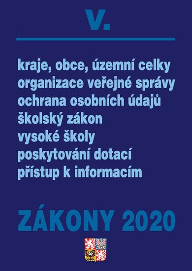 ZÁKONY 2020 V. KRAJE, OBCE, GDPR, ŠKOLY, DOTACE