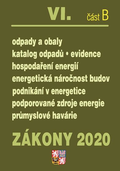 ZÁKONY 2020 VI.B ODPADY, OBALY, ENERGIE, ENERGETIKA, HAVÁRIE