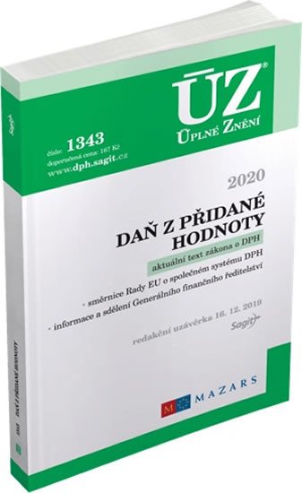 ÚZ 1343 DAŇ Z PŘIDANÉ HODNOTY 2020 K 16/12/19