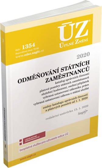 ÚZ 1354 ODMĚŇOVÁNÍ STÁTNÍCH ZAMĚSTNANCŮ 2020 K 13/1/20