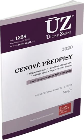 ÚZ 1358 CENOVÉ PŘEDPISY 2020 K 27/1/20