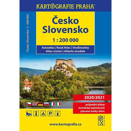 ČESKO + SLOVENSKO 1:200 000 AUTOATLAS 2020/21