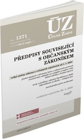 ÚZ 1371 PŘEDPISY SOUVISEJÍCÍ S OBČANSKÝM ZÁKONÍKEM