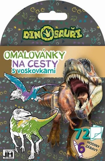 DINOSAUŘI OMALOVÁNKY NA CESTY S VOSKOVKAMI