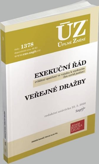 ÚZ 1378 EXEKUČNÍ ŘÁD, VEŘEJNÉ DRAŽBY