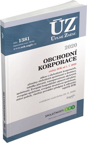 ÚZ 1381 OBCHODNÍ KORPORACE 2020 K 1/7/20