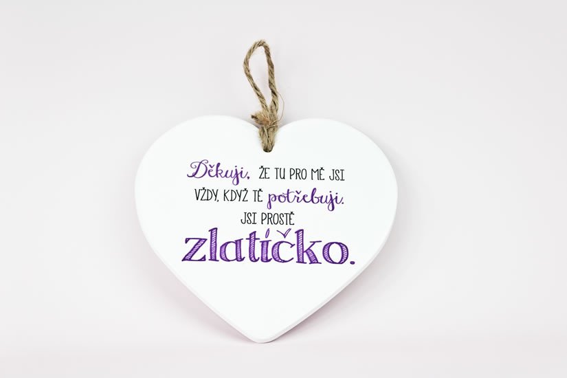 KERAMICKÉ SRDCE ZLATÍČKO