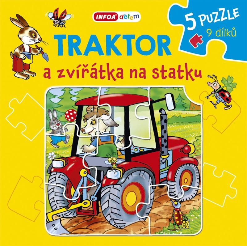 TRAKTOR A ZVÍŘÁTKA NA STATKU  KNÍŽKOVÉ PUZZLE