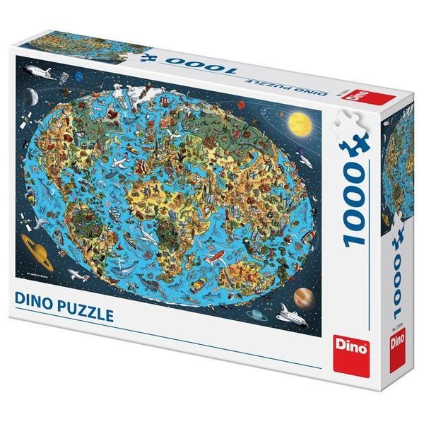 PUZZLE KRESLENÁ MAPA 1000