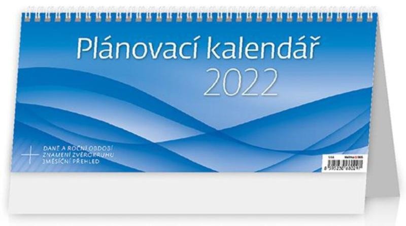 STOLNÍ KALENDÁŘ 2022 PLÁNOVACÍ MODRÝ