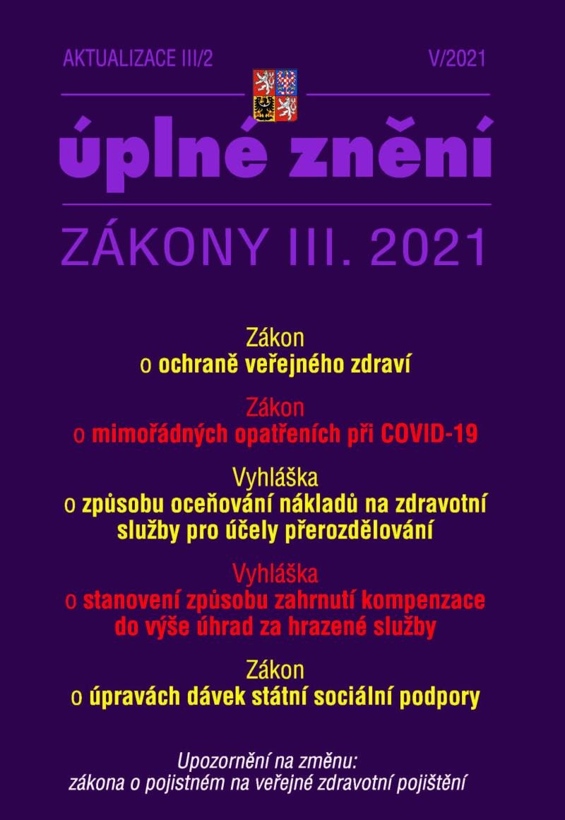 AKTUALIZACE III/2 ÚPLNÉ ZNĚNÍ 2021 ZÁKON O OCHRANĚ ZDRAVÍ...