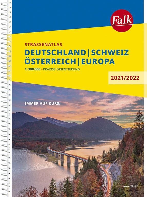 NĚMECKO, RAKOUSKO, ŠVÝCARSKO 1:300 000 AUTOATLAS 2021/2022