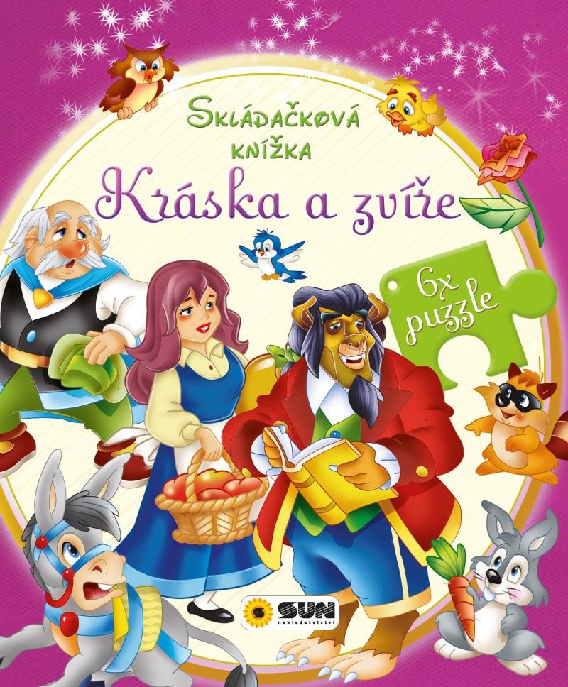 KRÁSKA A ZVÍŘE - 6X PUZZLE