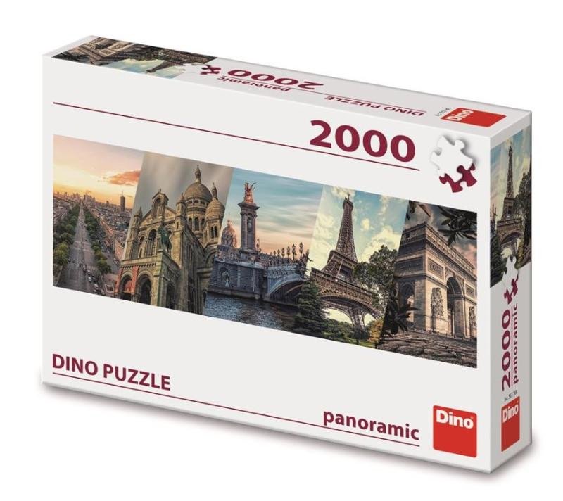 PUZZLE PAŘÍŽ KOLÁŽ PANORAMIC/2000 DÍLKŮ