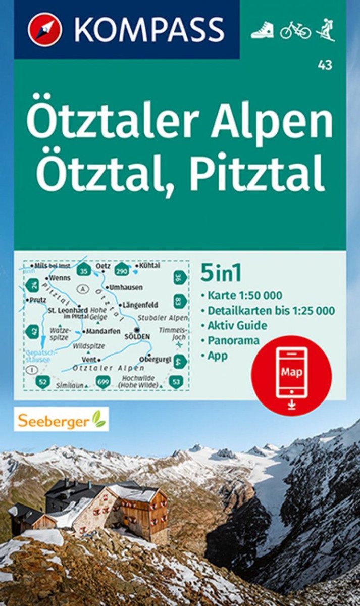 ÖTZTALER ALPEN, ÖTZTAL, PITZTAL 1:50 000 /43/