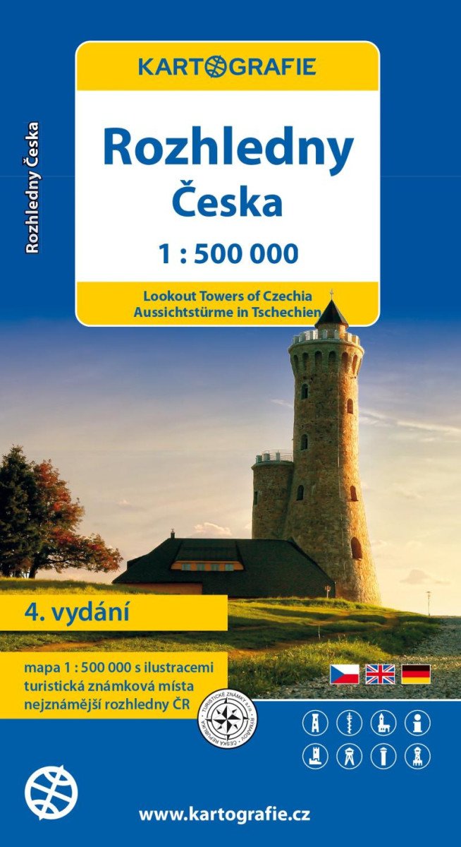 ROZHLEDNY ČESKA 1:500 000 MAPA (4. VYDÁNÍ)