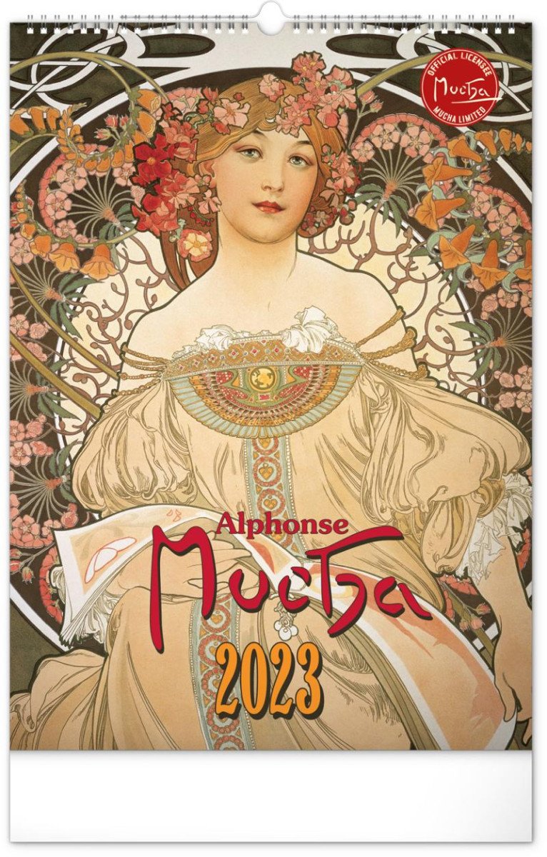 KALENDÁŘ ALPHONSE MUCHA 2023 NÁSTĚNNÝ