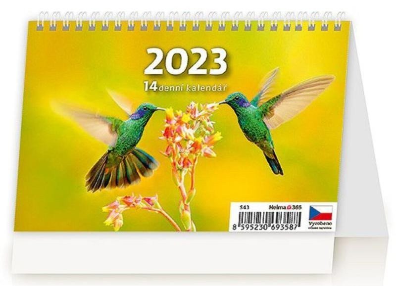 KALENDÁŘ 14DENNÍ 2023 STOLNÍ MINI