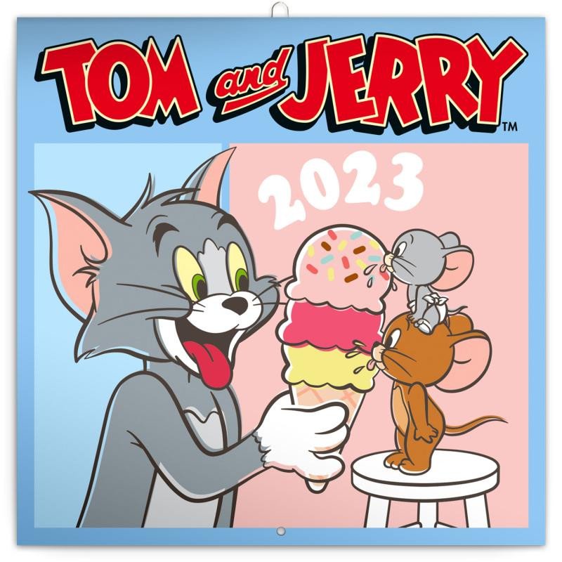 NÁSTĚNNÝ KALENDÁŘ 2023 TOM A JERRY POZNÁMKOVÝ