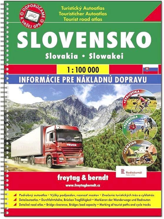 SLOVENSKO TURISTICKÝ AUTOATLAS A4 [I PRO NÁKLADNÍ DOPRAVU]