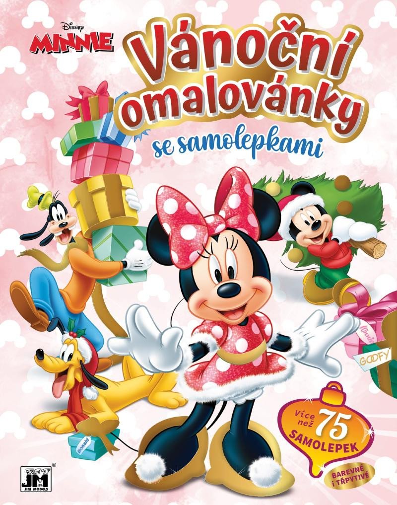 MINNIE - VÁNOČNÍ OMALOVÁNKY SE SAMOLEPKA