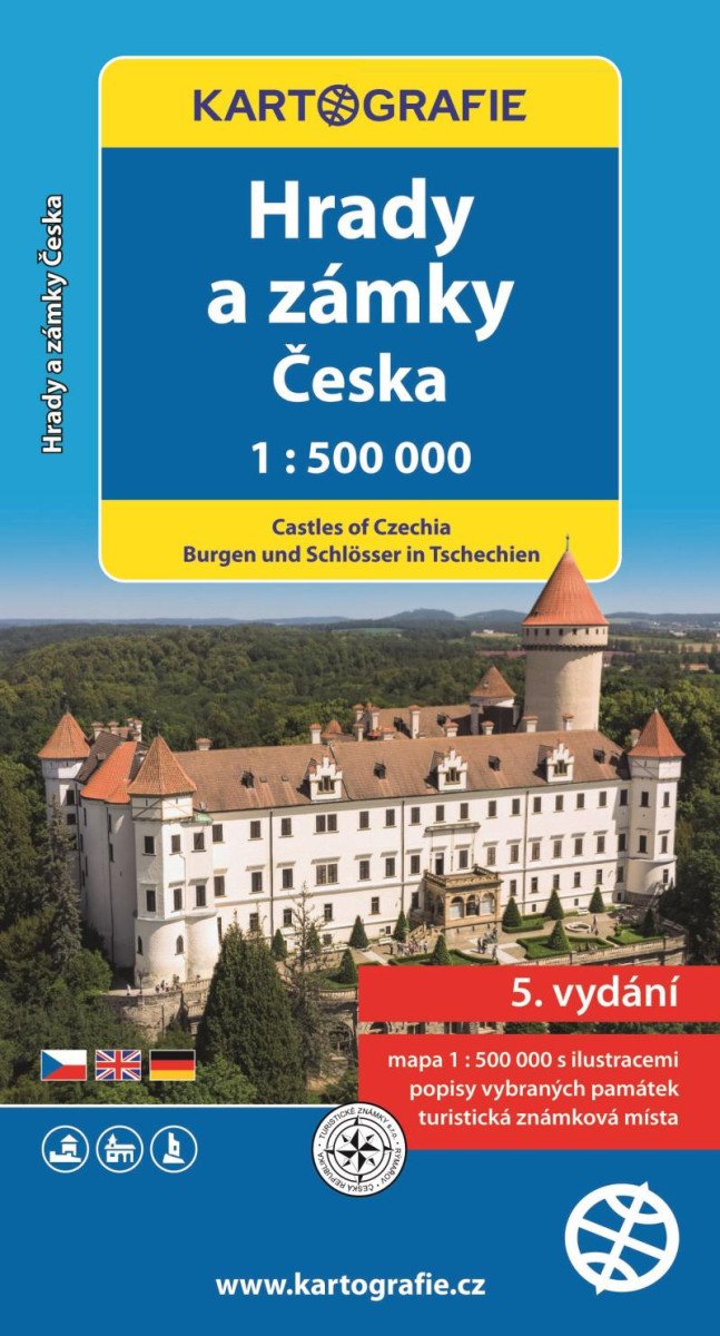 HRADY A ZÁMKY ČESKA 1:500 000