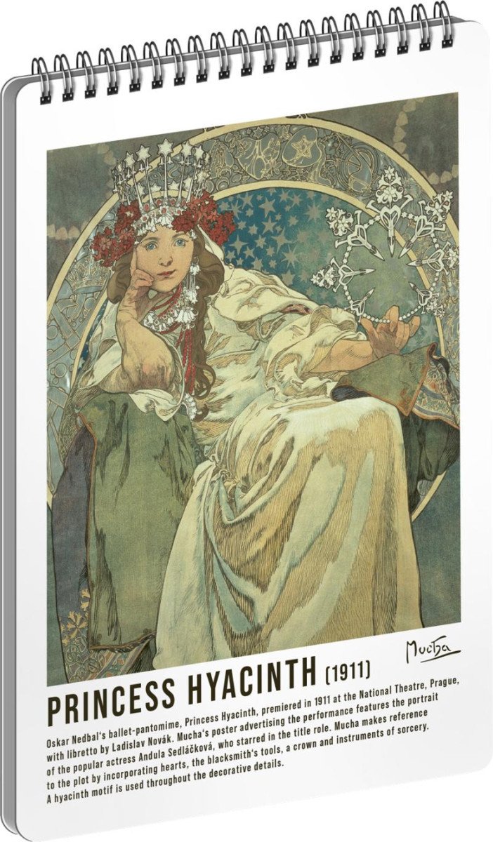 SPIRÁLOVÝ BLOK ALFONS MUCHA [PRINCESS HYACINTH]