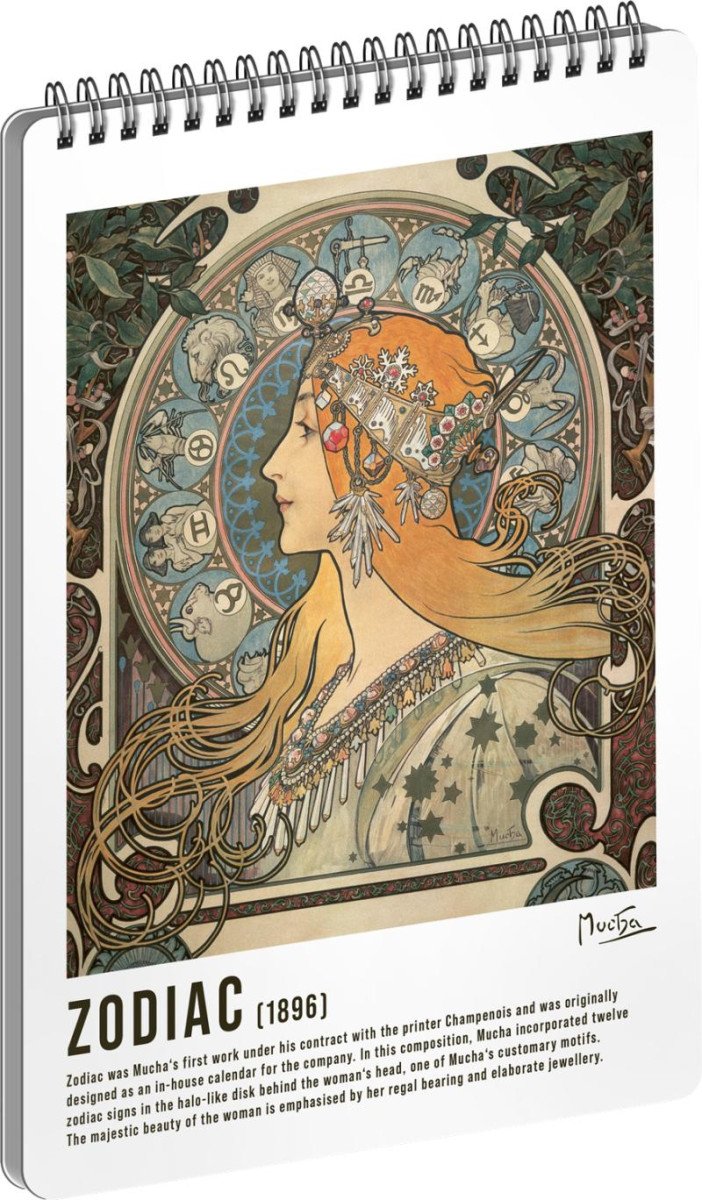 SPIRÁLOVÝ BLOK ALFONS MUCHA [ZODIAC]