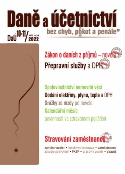 DAÚ 10-11/2022 ZÁKON O DANI Z PŘÍJMU