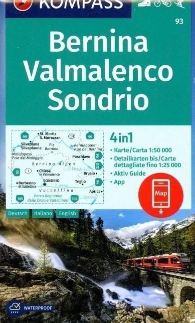Obálka knihy BERNINA, VALMALENCO, SONDRIO (93) 1:50 000 od autora <br>