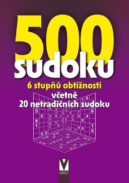 500 SUDOKU - 6 STUPŇŮ OBTÍŽNOSTÍ (FIALOVÁ)