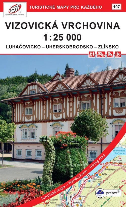 VIZOVICKÁ VRCHOVINA 1:25 000 TURISTICKÁ MAPA