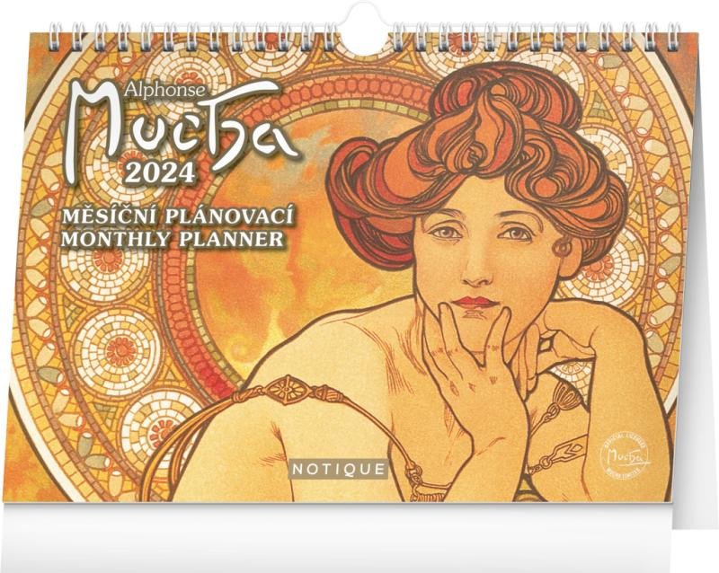 STOLNÍ KALENDÁŘ 2024 ALFONS MUCHA