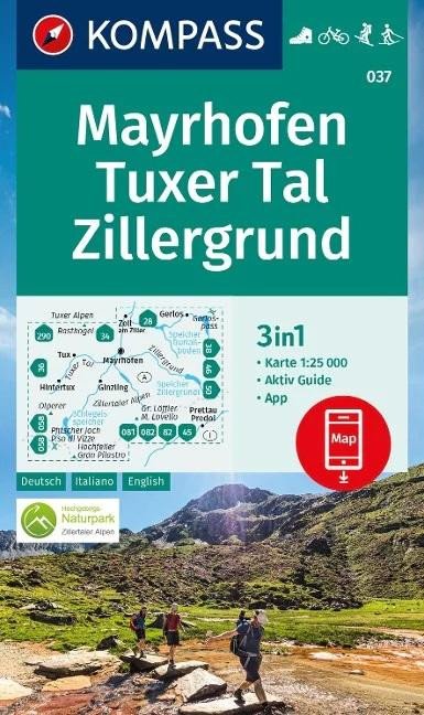 MAYRHOFEN, TUXER TAL, ZILLERGRUND 1:25 000 (037)