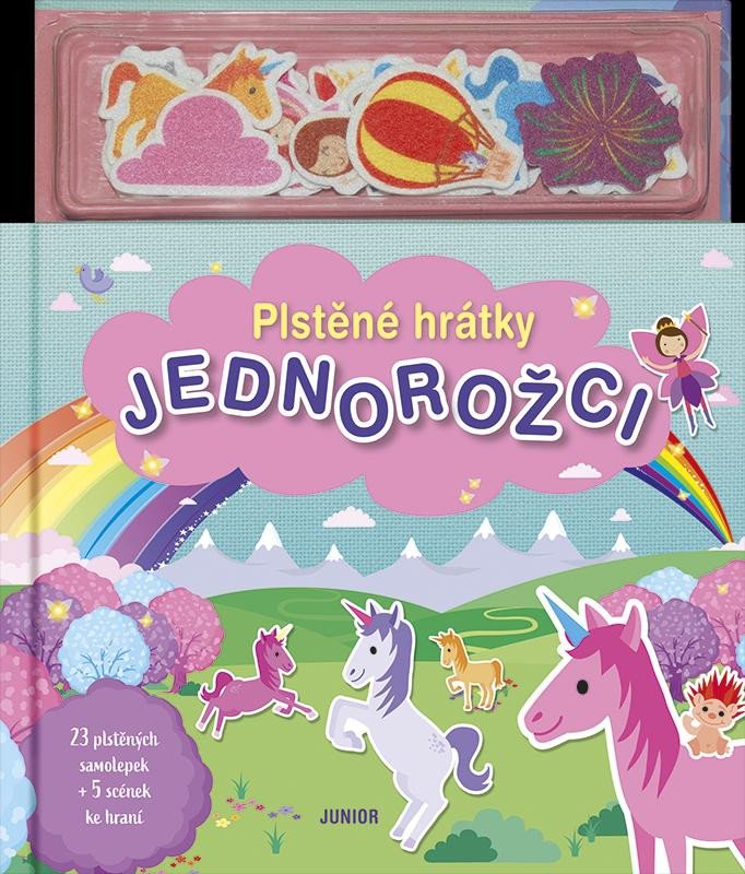 PLSTĚNÉ HRÁTKY JEDNOROŽCI + 23 PLSTĚNÝCH SAMOLEPEK