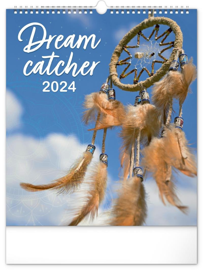 NÁSTĚNNÝ KALENDÁŘ 2024 DREAM CATCHER LAPAČ SNŮ