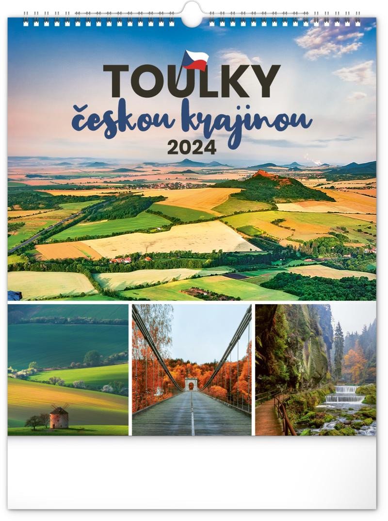 NÁSTĚNNÝ KALENDÁŘ 2024 TOULKY ČESKOU KRAJINOU