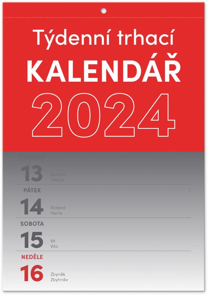 NÁSTĚNNÝ KALENDÁŘ 2024 TRHACÍ TÝDENNÍ