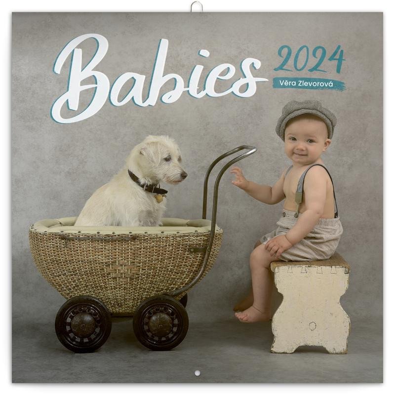 NÁSTĚNNÝ KALENDÁŘ 2024 BABIES POZNÁMKOVÝ